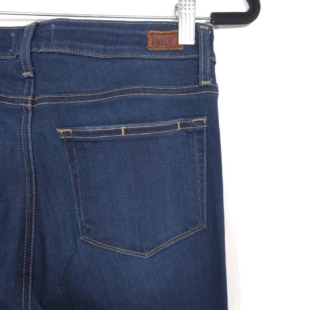 PAIGE Jeans Women 27 High Rise Straight Dark Wash‎ Denim Skyline Skinny